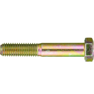Hex Cap Screw Grade 8 Alloy Steel Yellow Zinc Finish 3/8-24 x 1-1/4    (100 per pack)
