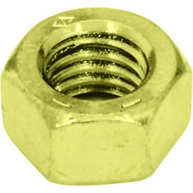 Hex Nut Grade 8 Yellow Zinc Finish Steel 7/16-14    (50 per pack)