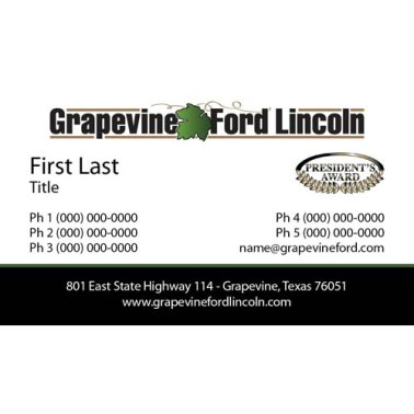 Business Cards for Grapevine Ford/Lincoln