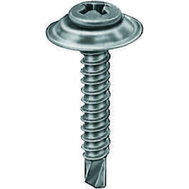 Phillips Oval Head with Countersunk Washer Drill Point Trim Screw; Special Black    (100 per pack)