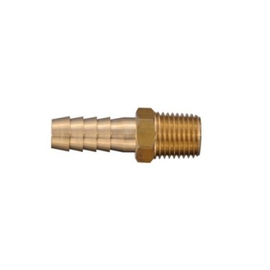 Brass Fitting Hose Barb Male Connector 1/4-18x 3/8 (-6) (10 per pack)