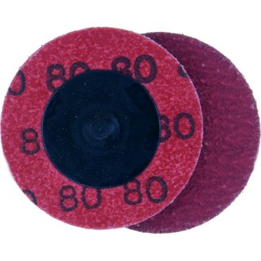 Locking Grinding Disc 2 Diameter Aluminum Oxide Grain 80 Grit Twist-On Arbor (25 per pack)