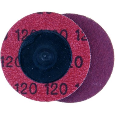 Locking Grinding Disc 2 Diameter Aluminum Oxide Grain 120 Grit Twist-On Arbor (25 per pack)