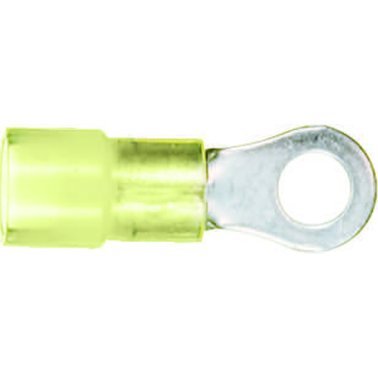 Ring Tongues 12-10 AWG 8-10 Stud Size Nylon-Insulated Yellow (100 per pack)