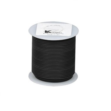 Plastic Covered Primary Wire-14 AWG Black 100' Length 15 Amps (Sold Individually)