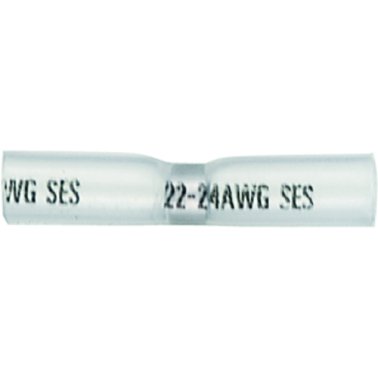 Butt Connector 24-22 AWG Clear (25 per pack)