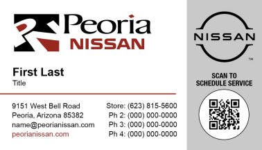 Peoria Nissan Miscellaneous Business Cards