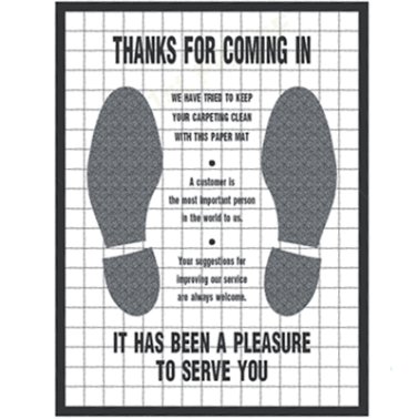 Poly-Coated Paper Floor Mat (500 per box)