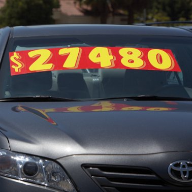 11 1/2" Yellow & Red Adhesive Windshield Numbers