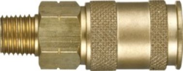 Dixon - Heavy-Duty Quick Disconnect Coupler Brass 1/4 High Flow Male NPTF 1/4-18 (Pack of 1)