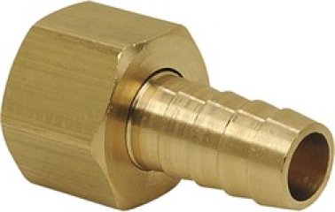 Brass Hose Barb Female NPSM Swivel 1/8 (-2) x 1/8-27 (Pack of 5)