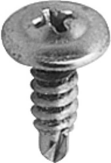 Phillips Washer Head Drill Point Screw - #10 Diameter; 5/8" Length; Phillips Drive; Round Washer Head; Zinc Finish; Drill Point Screw (Pack of 50)