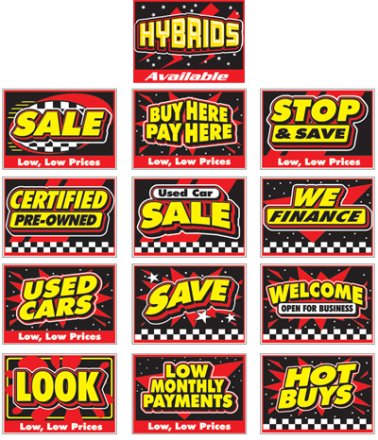 Curb Sign (Minimum order of 2)