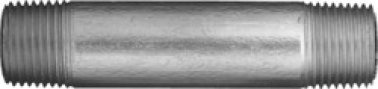 Steel Galvanized 150 psi Nipple Male NPT x Male NPT 3/4-14x 3/4-14x x 4-1/2 (Pack of 10)