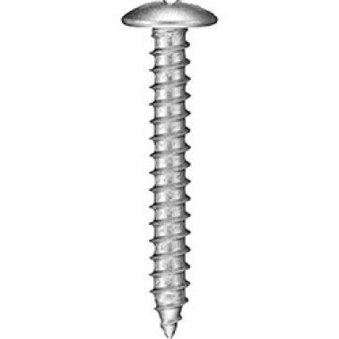 Sheet Metal Screw, Phillips Truss Head, Zinc Finish, Steel, #10 x 1-1/2" (Pack of 50)