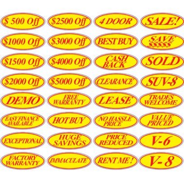 Red & Yellow Oval Slogans