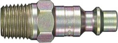 Heavy-Duty Quick Disconnect Plug 1/4 Standard Industrial Male NPTF 1/4-18 (Pack of 2)