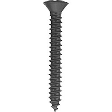 Sheet Metal Screw, Phillips Oval Head, Black Finish, Steel, #6 x 1/2" (Pack of 100)