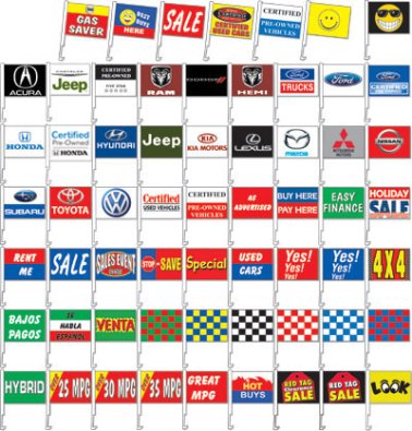 Clip-On Car Window Flag (sold individually)