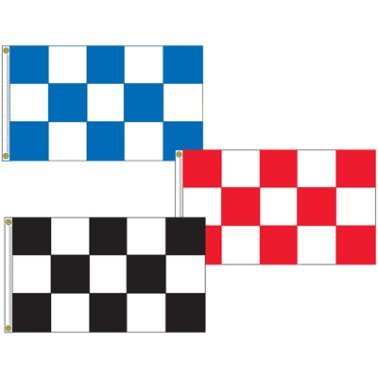 3' x 5' Horizontal Checkered Race Style Flag