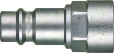 Push-Button Coupler Plug Steel with Plastic Cover 1/4 High Flow Female NPTF 3/8-18 (Pack of 1)