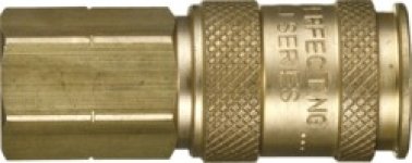 Dixon - Heavy-Duty Quick Disconnect Coupler Brass 3/8 High Flow Female NPTF 3/8-18 (Pack of 1)