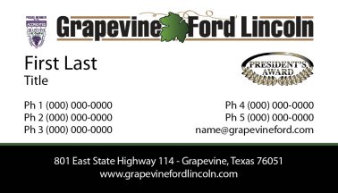 Business Cards for Grapevine Ford Lincoln 3 logo