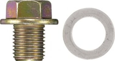 Metric Drain Plug with Aluminum Gasket - M14-1.50 Thread Size, 17mm Hex Size, Honda (Long Version) (Pack of 10)