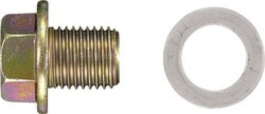 Metric Drain Plug with Aluminum Gasket - M14-1.50 Thread Size, 17mm Hex Size, Honda (Long Version) (Pack of 10)
