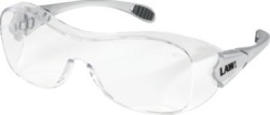 Crews - Law Over-The-Glass Safety Glasses, Clear Frame, Clear Lens, Anti-Fog Coating (Pack of 1)