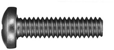 Machine Screw, Phillips Pan Head, Zinc Finish, Steel, 1/4 x 1" (Pack of 50)