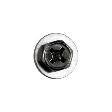 Phillips Hex Head License Plate Screw with 16mm Free Spinning Washer, Stainless Steel, M6 Diameter, 20mm Length (Pack of 50)