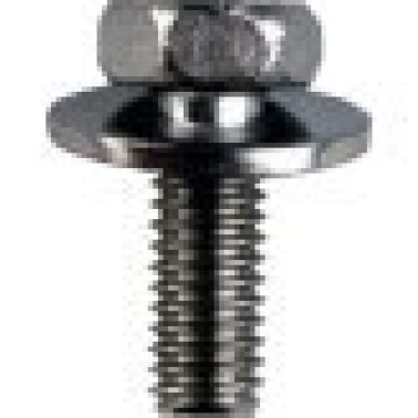 Phillips Hex Head License Plate Screw with 16mm Free Spinning Washer, Stainless Steel, M6 Diameter, 16mm Length (Pack of 50)