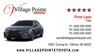 Village Pointe Toyota Camry Business Card