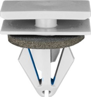 Rocker Molding Clip with Sealer for GM, Nylon, White, Fits 9mm Hole, 12 x 20mm Top and Bottom Head, 16mm Stem Length (Pack of 10)