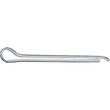 ANSI B18.8.1 Hammerlock Cotter Pin, Steel, Zinc Finish, 0.5" Head Diameter, 1/4 x 3" (Pack of 50)