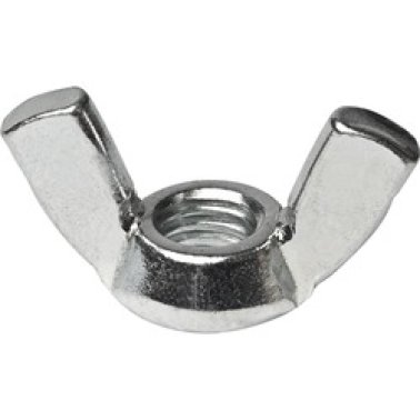 ANSI B18.17 Wing Nut, Grade 2, Steel, Zinc Finish, Fine Thread, 1/4-28 (Pack of 25)