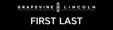 Grapevine Ford Lincoln Name Badge