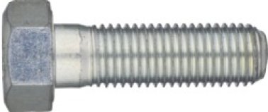 Metri-12 - DIN 931 Hex Cap Screw, Grade 12.9, Alloy Steel, Zinc Finish, Coarse Thread, 6.4mm Head Height, 13mm Across Flats, M8-1.25 x 40mm (Pack of 25)