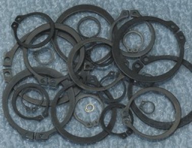 Retaining Ring Assortment, External, Steel, Black Phosphate Finish, 3/16 to 2" Diameter Range, 24 Items, 525 Pieces (Pack of 1)