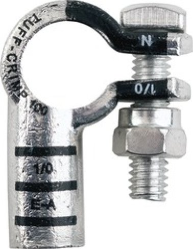 Tuff-Crimp® Right Elbow Battery Terminal 1/0 AWG Negative