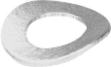 Spring Washer, Low Carbon, Steel, Zinc Finish, 7.4mm ID, 14mm OD, M7 (Pack of 100)