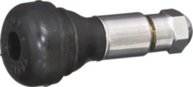 Tubeless Tire Snap-In Valve with Chrome Sleeve/Cap, 1-1/4" Length, 1.25" Hole Diameter (Pack of 10)