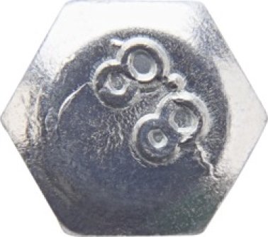 DIN 933 Hex Cap Screw, Grade 8.8, Steel, Zinc Finish, Coarse Thread, 2.8mm Head Height, 7mm Across Flats, M4-0.7 x 8mm (Pack of 50)