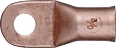 Heavy-Duty Battery Cable Lug, 3/0 AWG, Orange, 1/2" Stud Size, Fully Annealed, Electrolytic Copper, Flared Barrel End (Pack of 10)