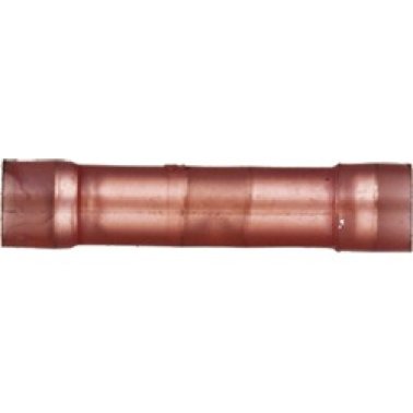 Butt Connector, Moisture Resistant, 22 to 18 AWG, 1" Length, Red (Pack of 20)