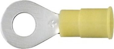Electro-Lok - Ring Tongue Terminal, Standard, Nylon Insulated, 12 to 10 AWG, 1/4" Stud Size, Yellow (Pack of 50)