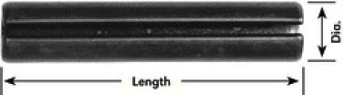 Springlok Pin, Grade 1074, High Carbon Steel, Plain Finish, 1/4 x 1" (Pack of 50)