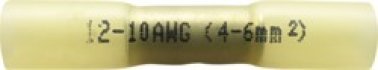 Tuff-Seal® - Butt Connector, 2-Piece Heat Seal, Polyolefin Insulated, 12 to 10 AWG, 1.64" Length, Yellow (Pack of 25)