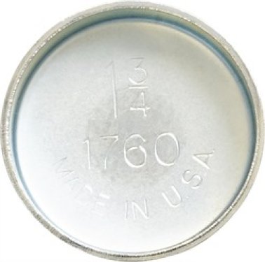 Steel Expansion Plug, Regular Cup Style, Zinc Plated, Clean Hole with Tuff-Grit™ Screen Mesh, 1-3/4" (Pack of 10)